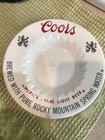 Vintage Coors Light Beer 6  Ceramic Ashtray coin Dish Logo Advertising