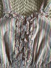 Janie And Jack Girls Sz 6 Rainbow Seersucker Romper Sleeveless