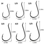 160 Offset Circle Fishing Hooks box - Black High Carbon Steel  Sizes  1-5 0