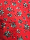 Lot Of 3  Yards Holly And Ribbon Cotton Fabric
