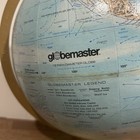 Vintage Globemaster 12  Tabletop World Globe Raised Mountains Gold Metal Base