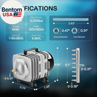Commercial Air Pump 1110 Gph 8 Outlet 40w 70l min For Aquarium And Hydroponic Sy
