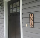 Personalized Cedar Home Address Sign - 13 x4  Custom House Number Plaque