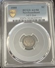 1888 5 Cents Newfoundland Canada Nf3 Dot Au50