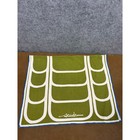 Vintage Scuda Linen Tea Towel Green White Geometric Mid Century Modern Napkin