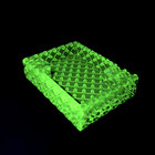 Uranium Glass Ashtray Uranium Vaseline Yellow Glass Plate Art Glass