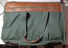 Vintage Apple Canvas Mac Laptop Computer Messenger Bag Green W  Leather Straps