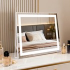 Professional Led Makeup Mirror Lighted Magnified Rechargeable 3 Color Lighting