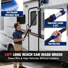 12ft Car Wash Brush Long Handle Kit 8-in-1 Rotating Mop Bucket For Rv Truck Suv