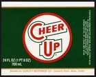 Vintage Soda Pop Bottle Label Cheer Up Stevens Point Wisconsin Unused N-mint 