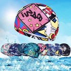 1pc Fashion Swimming Cap Flowers Print Elastic Nylon Swim Hat For Men women Long
