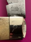 Rogers Sheffield England Old Vintage Stag Handle Large Folding Knife Rare 
