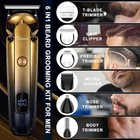 Men Beard Trimmer Kit Electric Razor Shaver Professional Hair Clipper 6 In 1 Kit