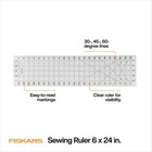 Fiskars 6  X 24  Sewing   Quilting Ruler With Gridlines  Clear black 6  X 24 
