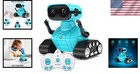 Robot Toy Rc Remote Control For Kids Boys Light Blue Play Figure
