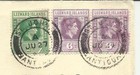 Leeward Islands Sg 96  109 pair  St Johns Antigua Ju 27 4  Wwii Censor