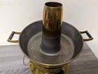 Vintage Chinese Large Brass  Hot Pot Fondue Soup Warmer Vtg