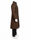 Handmade Medieval Gambeson Brown Quilted Armor Coat Larp Costume Jacket