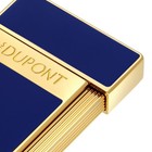 S t  Dupont Slimmy Blue Lacquer   Gold Torch Lighter   28225   New In Box  