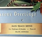 Vintage 1943 Davis Texaco Service Station Calendar Dillon Montana
