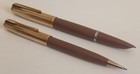 Vintage Parker 51 Fountain Pen   Clutch Pencil Set 1948   cocoa Barrels   12kgf Caps