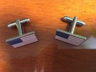 American Flag Cuff Links Flag Cufflinks American Flag Cufflinks Silver Color 