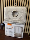 Two Studio 3b Sheer Grommet Window Panel Semicircle 50x84in White Polyester  