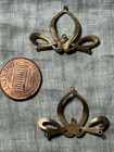 4 Art Nouveau Ribbon Style 3-way Connectors   