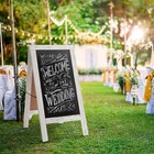 A Frame Chalkboard Sign  40 x20  Double-sided Magnetic Menu Board  Whitewash