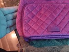 Vera Bradley Majestic Magenta Compact Organizer Make-up Travel Cosmetic Bag New