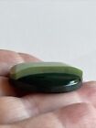 Vintage Large Green Two Layered Button Metal Shank 1 3 8   