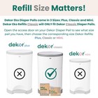 Diaper Dekor Classic Pail Refills   4 Count 1  pack Of 4   Green