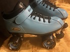 Riedell Speed Skates Dart Size  7  Blue Excellent Roller Derby