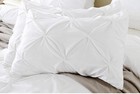 King Pillow Shams Set 2 White 600tc Egyptian Cotton 20x36 New