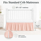 Crib Skirt With Platform  Ruffled Wave Design Baby Bed Skirt