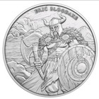 Lot Of 5 - 1 Troy Oz Eric Bloodaxe Design  999 Fine Siver Bullion Round