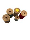 Five Vintage Wood Spools Belding Corticelli Thread  Thread Different Colors