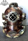 Antique Style Brass Us Navy Full Size Maritime Mark V Scuba Diving Divers Helmet