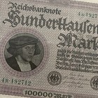 Xl 1923 Germany 100000 Mark Banknote  Germany Note Paper Money Bill Post Wwi