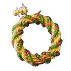 Avon Pin Christmas Vtg Holiday Wreath Rope Garland Red Green Gold 1988 Brooch