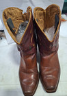 Vintage Bronco Child s Cowboy Boots Brown Leather Western Cutouts