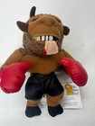Lot Of 4 Vintage Infamous Meanies Mike Bison Bull Clinton Plush Bean Bag Tags