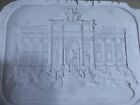 Vintage Signed By Artist In Plaster Mold Italian  Castle Chateaux Museum Front 