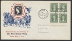 1940 3 Penny Black Centenary Covers George Vi 1c-3c Blocks Victoria Bc Cds