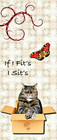 Cat In A Box Bookmark - If I Fits  Gift For Readers  Book Club  Collectable