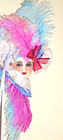 Unique Creations Lady Face Mask Wall Hanging Decor - New In Box