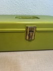 Vintage Wil-hold Wilson Corp  Usa Avocado Green Plastic Sewing Box Free Ship
