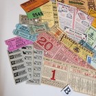 35 Old Tickets And Coupons 1940s - 1960s Vintage Paper Ephemera Sample Pack B
