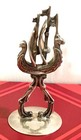 Antique  Sterling Silver  Ship Place Card Holder Victorian 19th C 