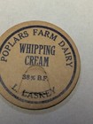 Vintage Poplars Farm Whipping Cream Milk Bottle Caps 50 pcs New Old Stock